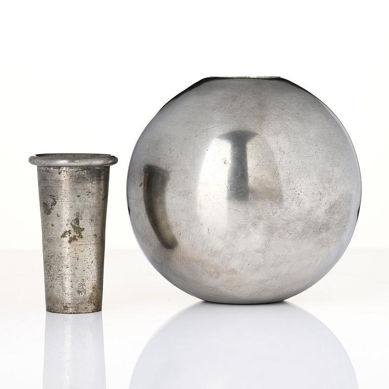 Nils Fougstedt, a pewter vase model A 1477, Firma Svenskt Tenn, Stockholm, 1932.