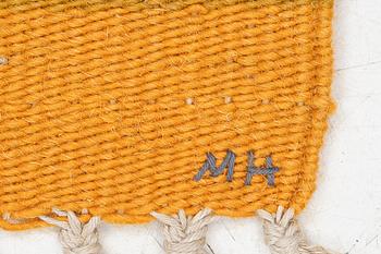 Maria Hillfon, a flat-woven rug, signed MH, c. 164 x 133 cm.