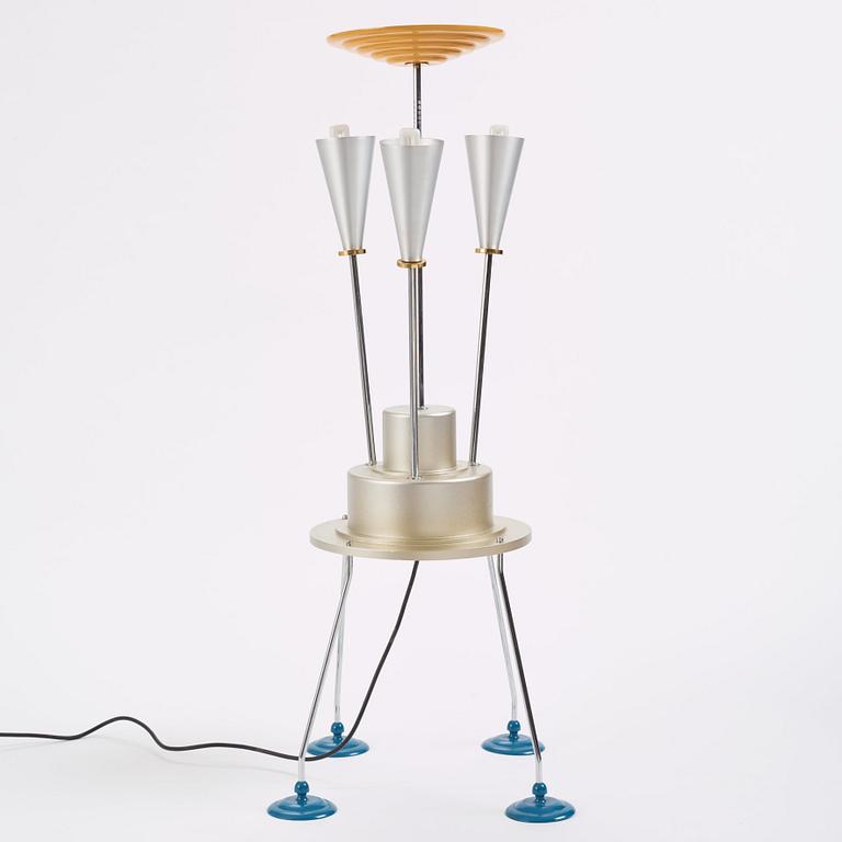 Peter Shire, a "Cahuenga" floor lamp, Memphis, Italy, post 1985.