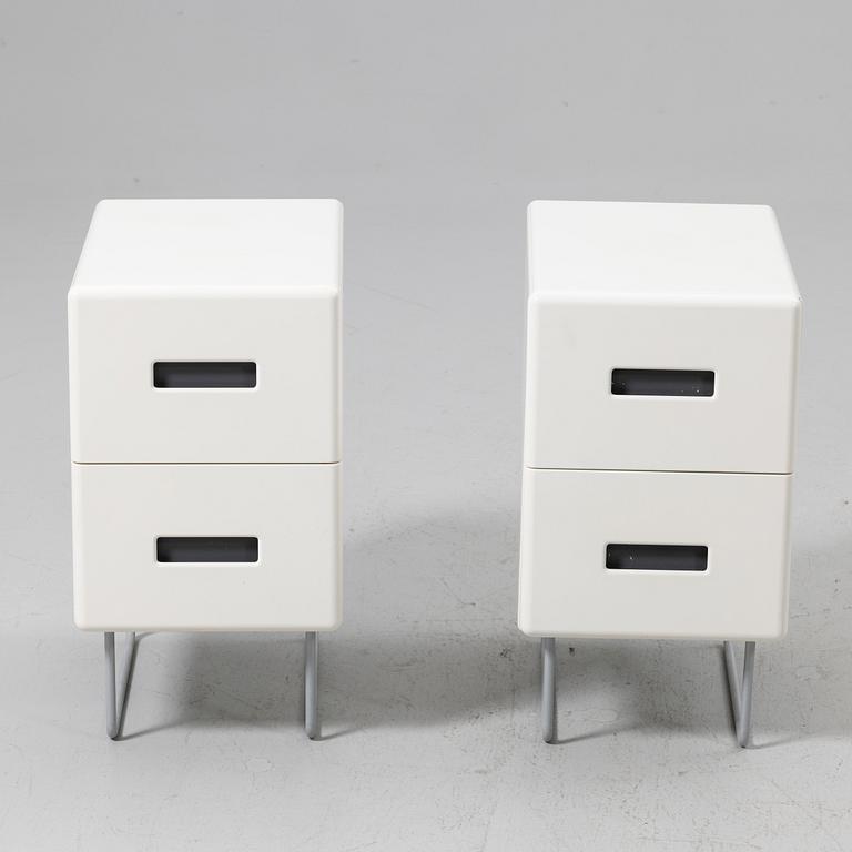 Jonas Lindvall, Bedside tables, a pair, De Nord, 2000s.