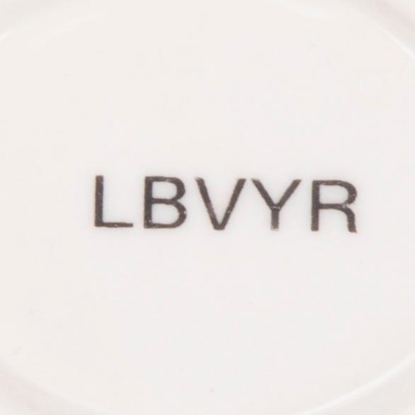 MOCCAKOPPAR med FAT, 4 st, keramik,  LBVYR Yves Rocher, Frankrike 1970-tal.
