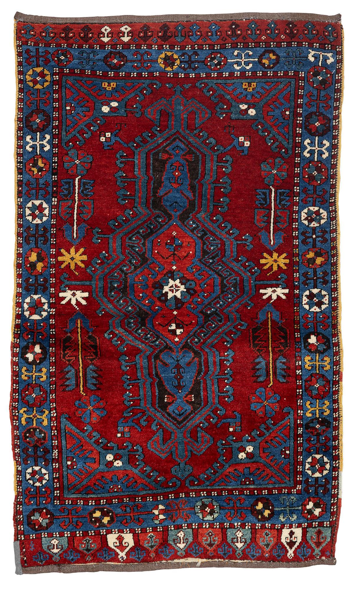 An antique Sivas Yastick rug, central Anatolia, c. 125 x 104 cm.