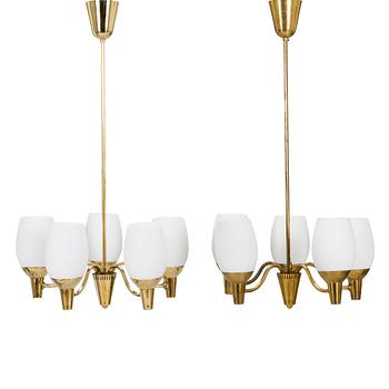 Mauri Almari, A pair of 1950's ceiling lights '51168' for Idman Oy, Finland.