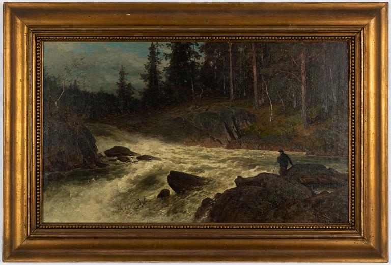 Axel Nordgren, Fisherman by the waterfall.