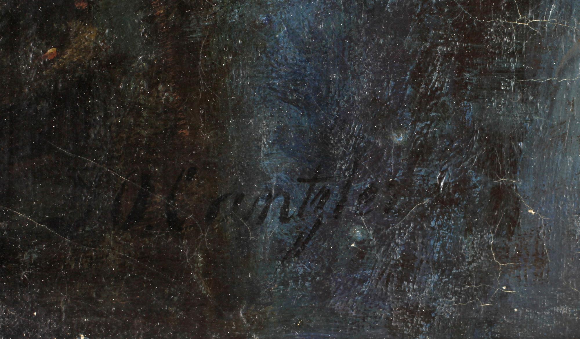 JOHAN OSKAR CANTZLER, olja på duk, 1800-tal.