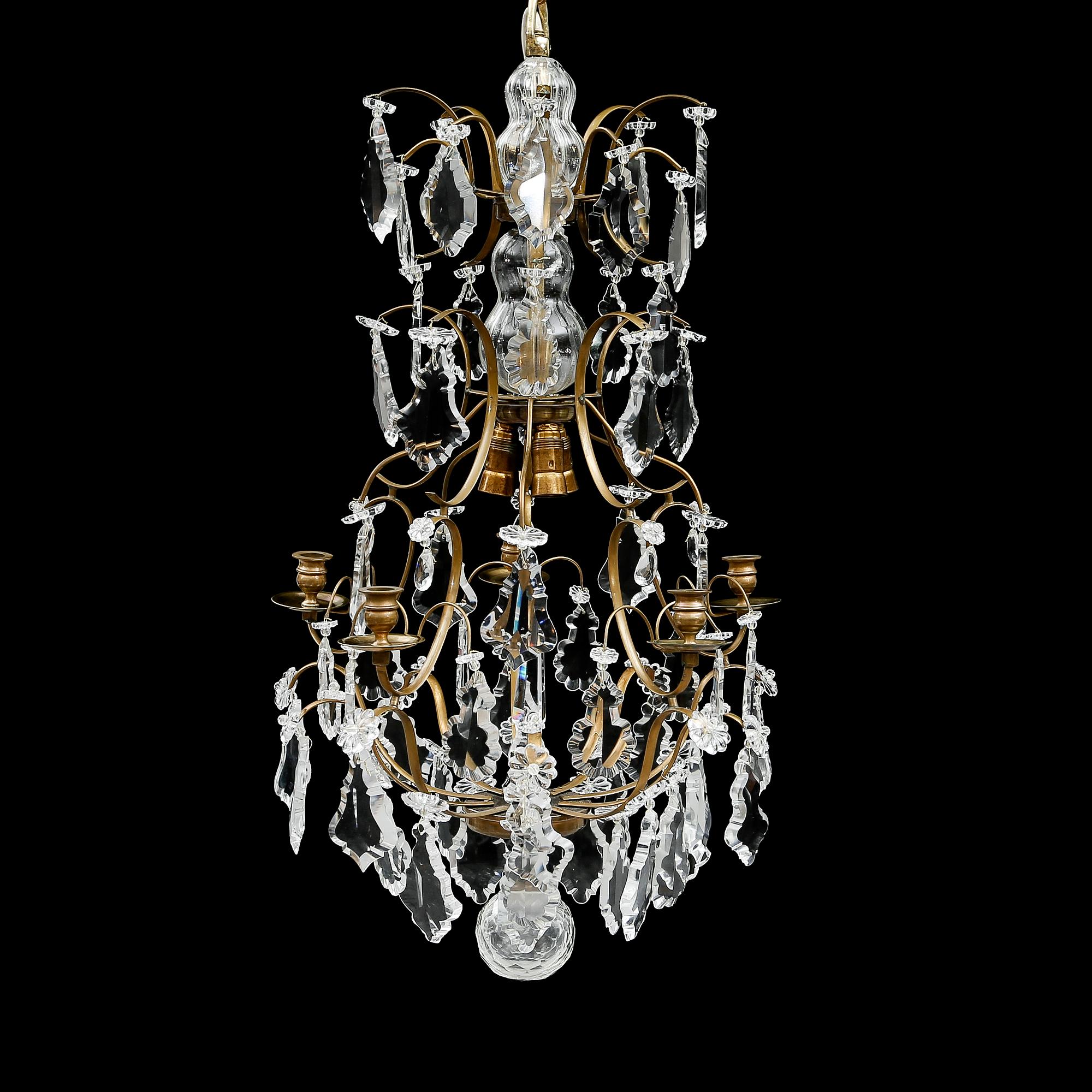 LJUSKRONA, barockstil, 1900-/2000-tal. Höjd 75 cm.