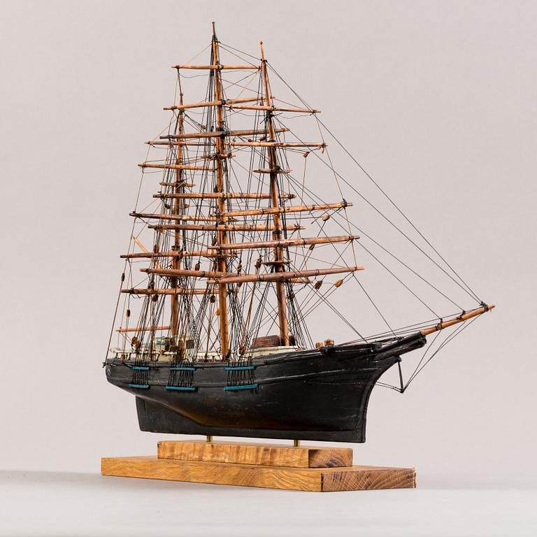 MODELLSKEPP, Amerikansk Rigg. Enligt påskrift bygg 1880 och renoverad 2015.