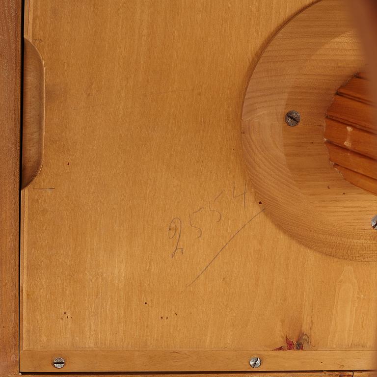 A Swedish Modern elm sewing table, Svenska Möbelfabrikerna, Bodafors, 1940's.