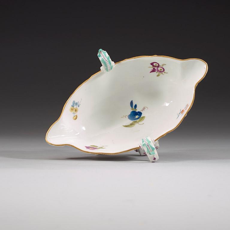 A large Meissen sauce boat, 18th Century.