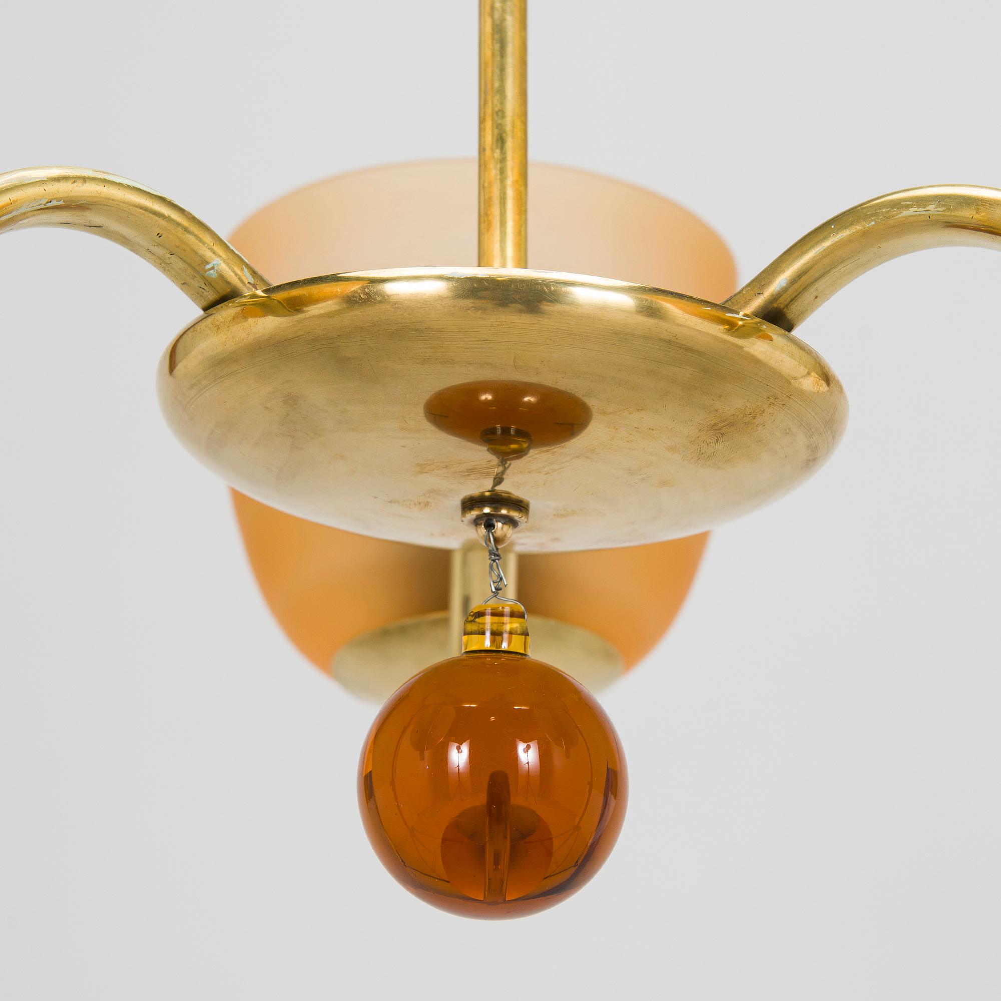 Paavo Tynell, taklampa modell 1461/3, Taito, 1930-tal.