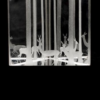 OBJEKT, 2 st. Glas, Orrefors, Sven Palmqvist resp Kosta.