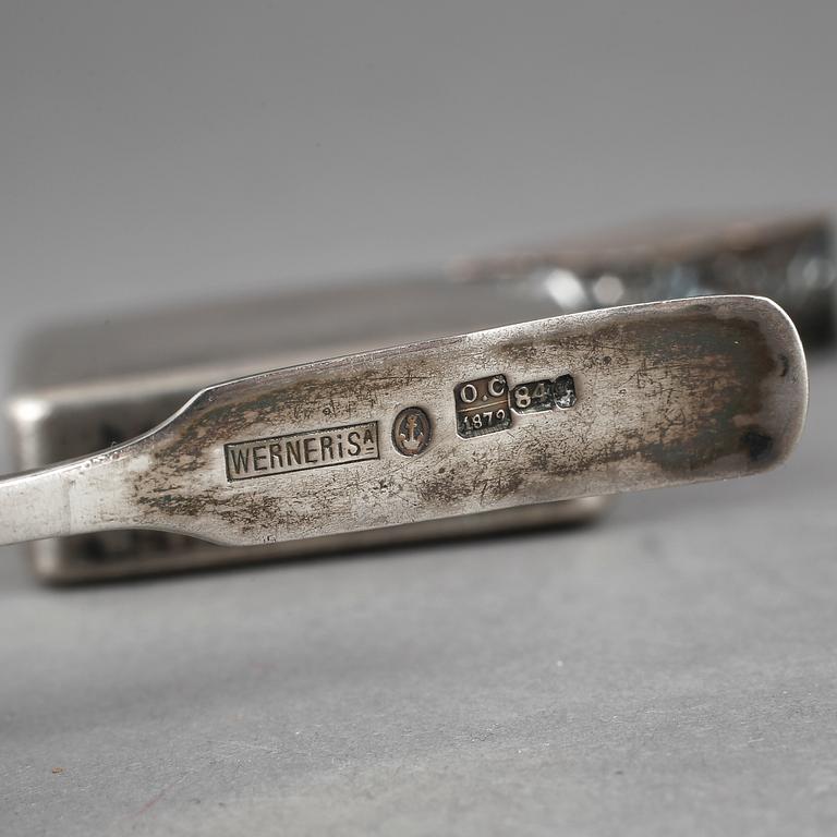 PARTI SILVER, 5 delar, olika nationaliteter, bla Ryssland och Kina, 18-1900-tal. Total vikt ca 350 g.