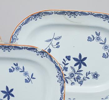 SERVISDELAR, 7 st, flintgods, "Ostindia", Rörstrand, 1900-talets andra hälft.