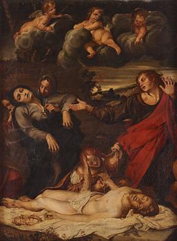 708. Italian school, 17th Century, The burial.