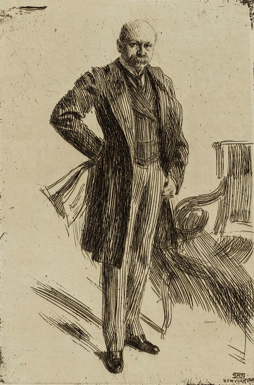 ANDERS ZORN, etching, 1900, state III of III, signed in pencil.