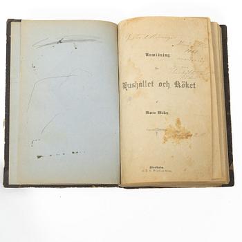 Åtta kok- och handböcker inkl. Cajsa Warg, 1780-1897.