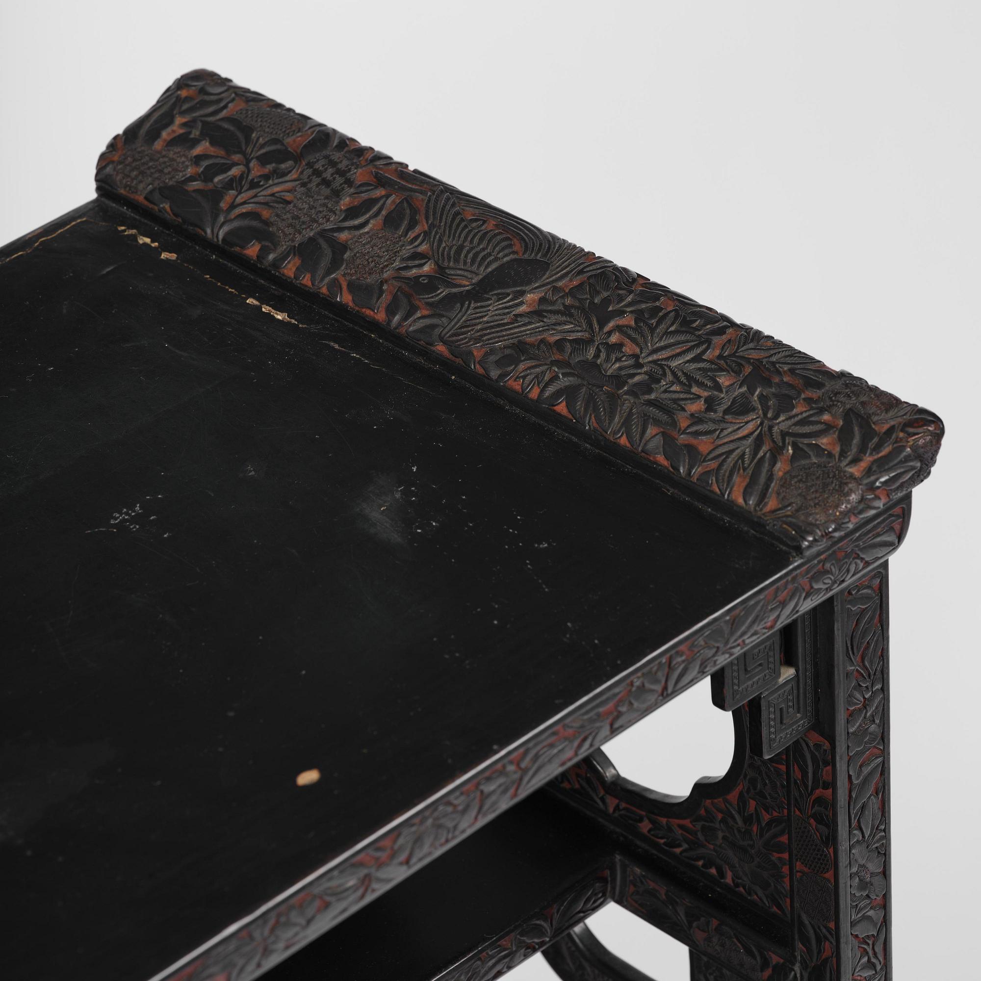 A lacquer display cabinet, late 19th century.