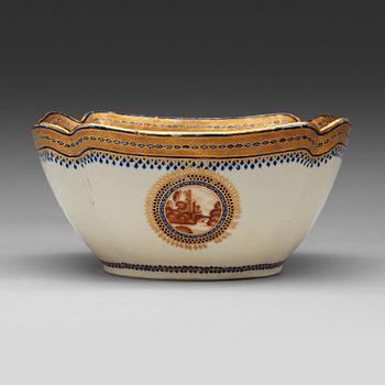 An enamelled export bowl, Qing dynasty, Jiaqing (1796-1820).