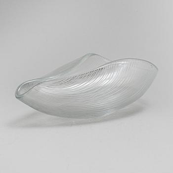 TAPIO WIRKKALA, glass bowl, Iittala, signed.