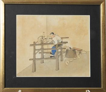 Unidentifed artist, 37 watercolours, China, 20th century.