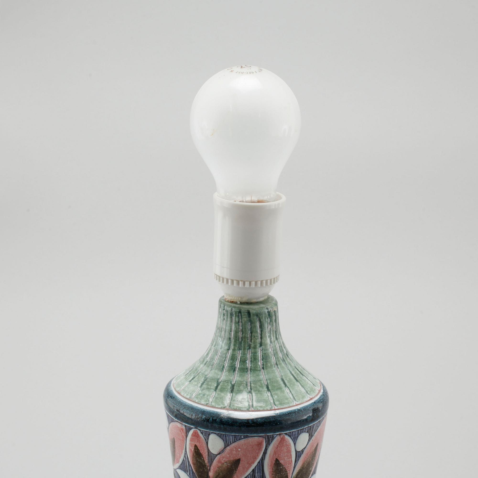 A dish and a table lamp by Marian Zawadzki for Tilgmans, second half of the 20th century.