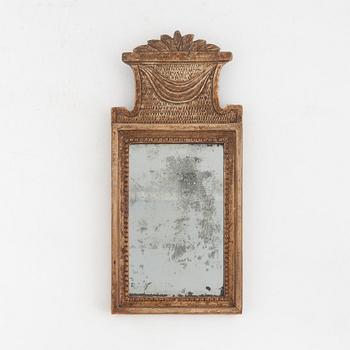 A Gustavian giltwood toilette-mirror by A Carlsson (master in Norrköping 1772-1801).