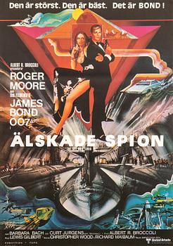 Film poster James Bond "The Spy Who Loved Me" 1977.
