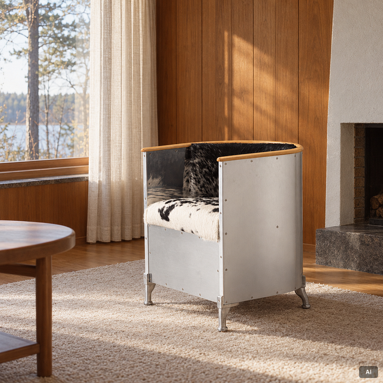 Mats Theselius, Armchair, “Aluminiumfåtölj”, Källemo.