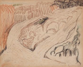 682. Carl Fredrik Hill, An Elephant by the Waterfall.