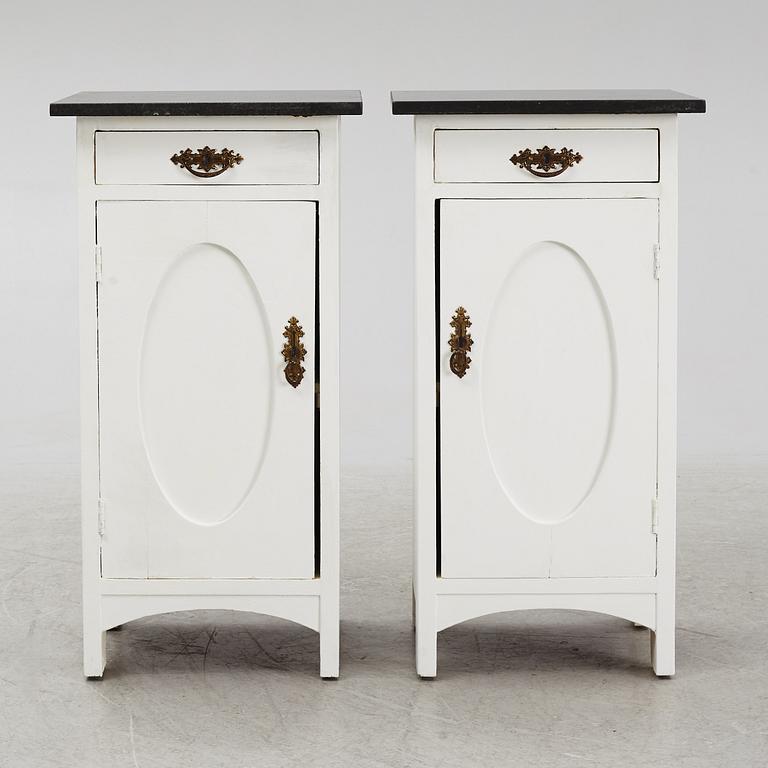 A pair of bedside tables, early 20th Century.