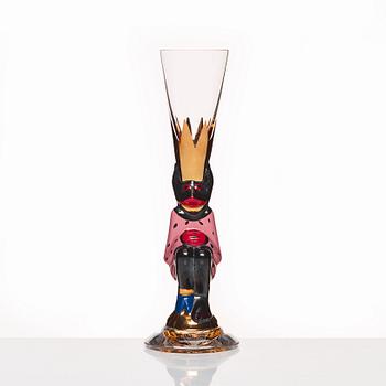 Gunnar Cyrén, a set of 18 "Devil" shot glasses, from the "Nobel" series, Orrefors, Sweden post 1996.