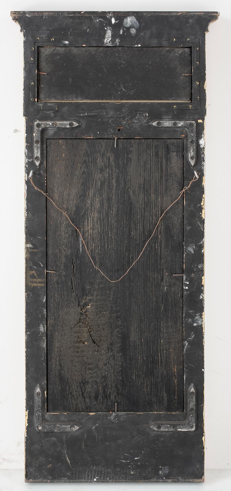 SPEGEL, sengustaviansk, omkring 1800. Höjd 95,5cm.