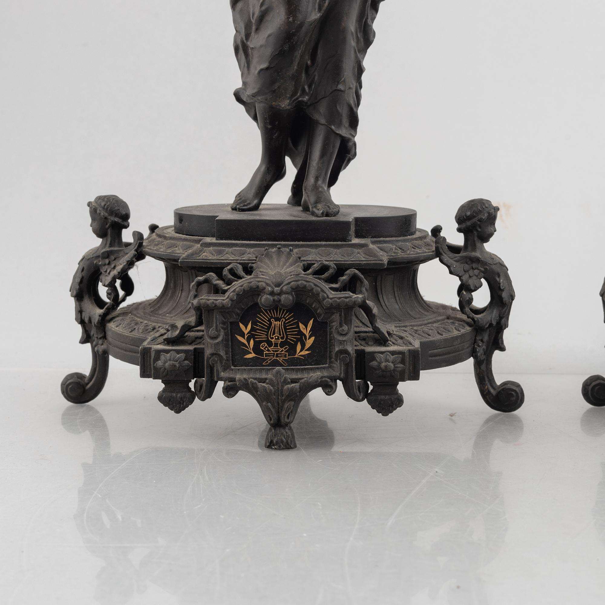 A pair of Empire style candelabras, second half of the 19th century.