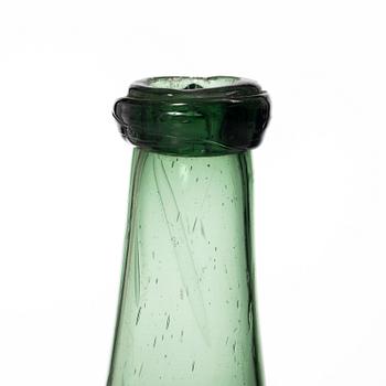 Bottle, glass, folk art, 17th-18th century.