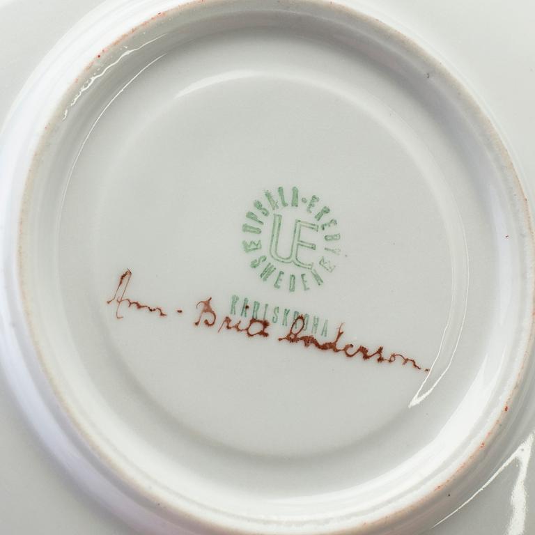 12 second half of the 20th century handpainted porcelain cups.