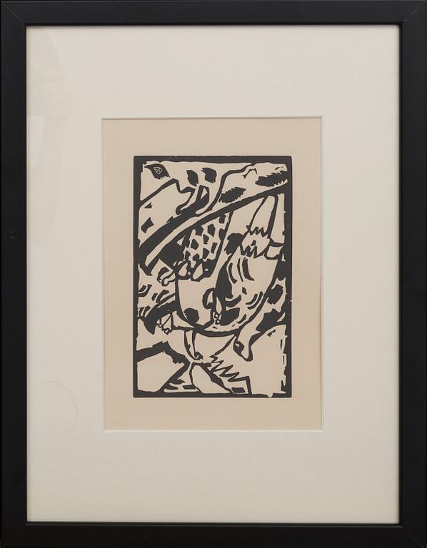 WASSILY KANDINSKY, woodcut with printed signature.