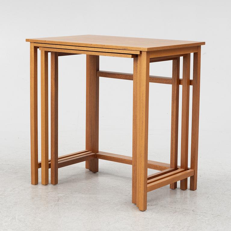 Josef Frank, three nesting tables, model 618, Svenskt Tenn, before 1985.