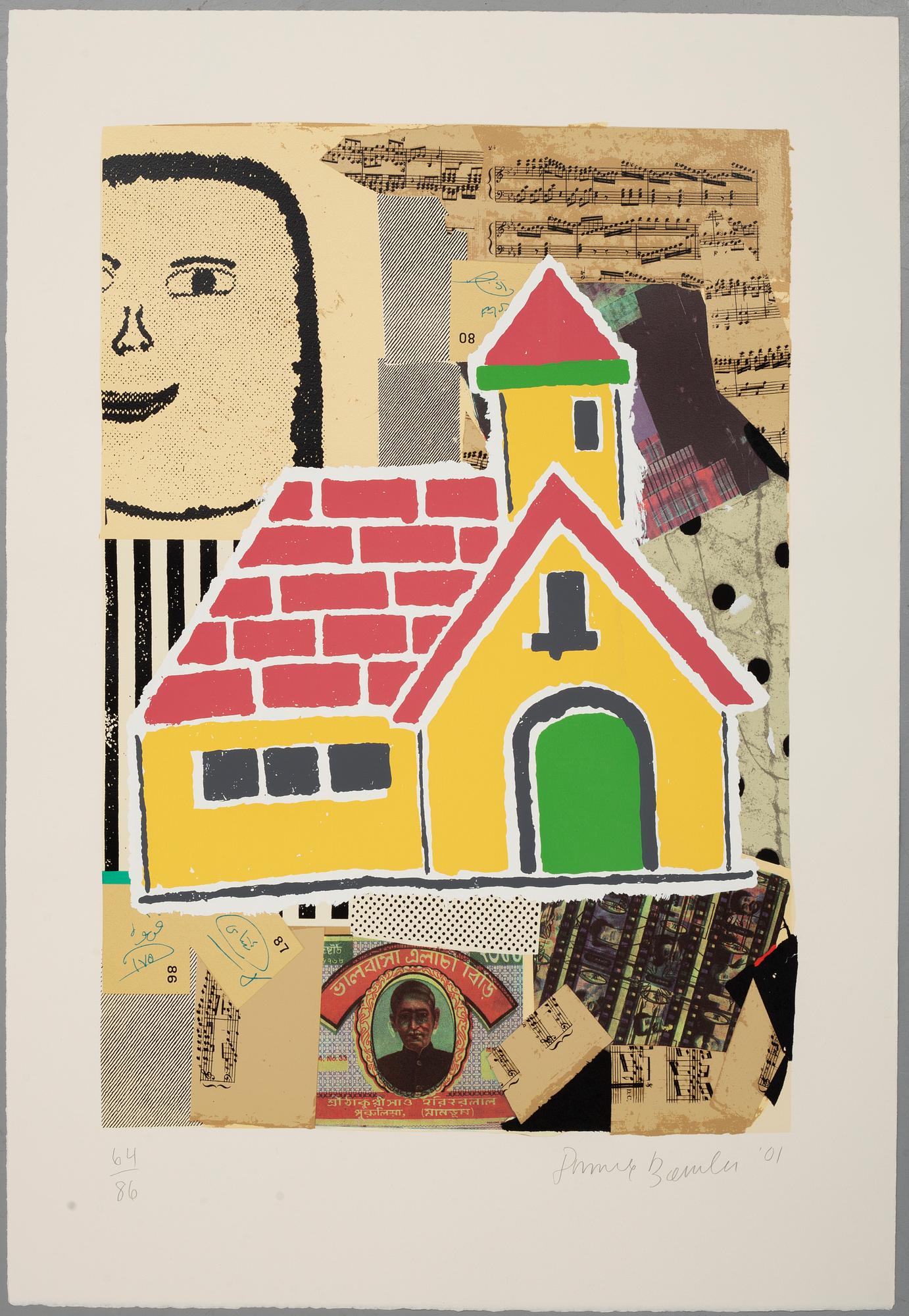 Donald Baechler, silkscreen in colours, 2001, signed 64/86.