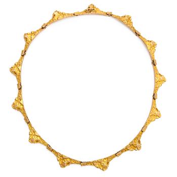 Björn Weckström, a 14K gold necklace 'Golden bridge' for Lapponia 1969.