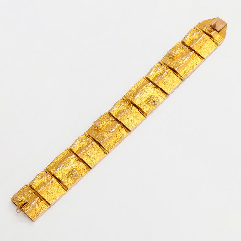 Björn Weckström, armband "Gyllene ström", 14K guld. Lapponia 1968.