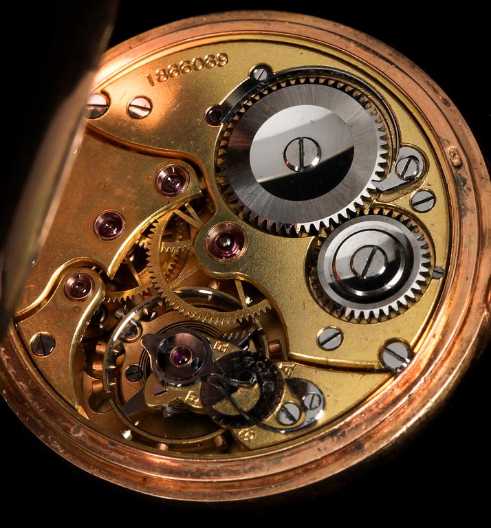 DAMFICKUR, guld 14k. Urverk märkt Zenith. 1900-tal.