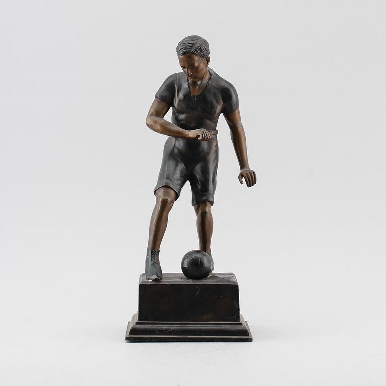 FIGUR, målad metall, 1900-talets första hälft.