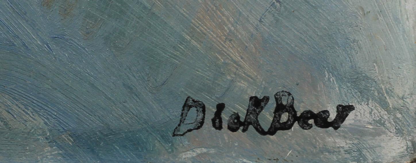 DICK BEER, olja på pannå. Sign.