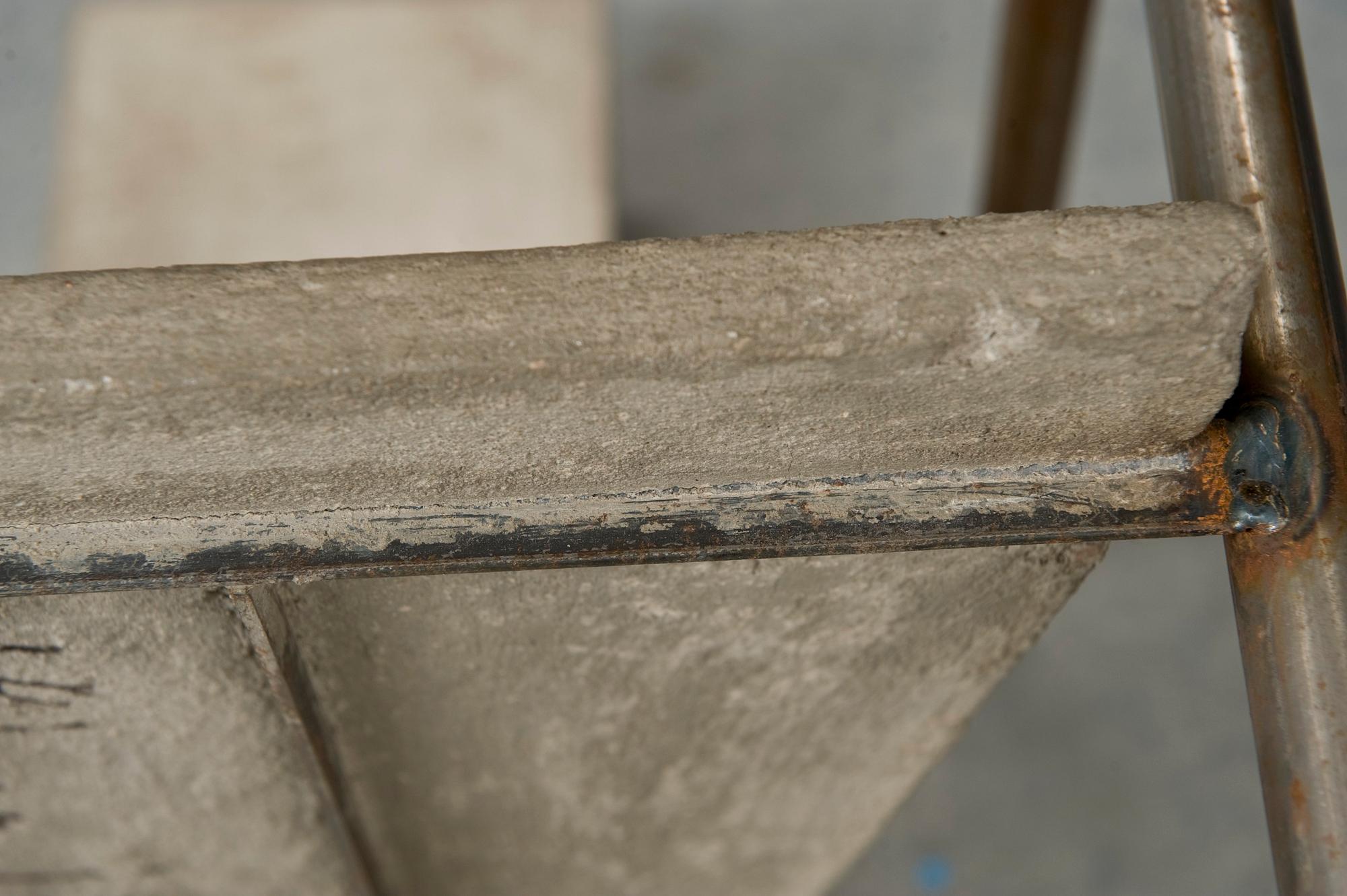 A Jonas Bohlin concrete and iron chair "Concrete", Källemo.