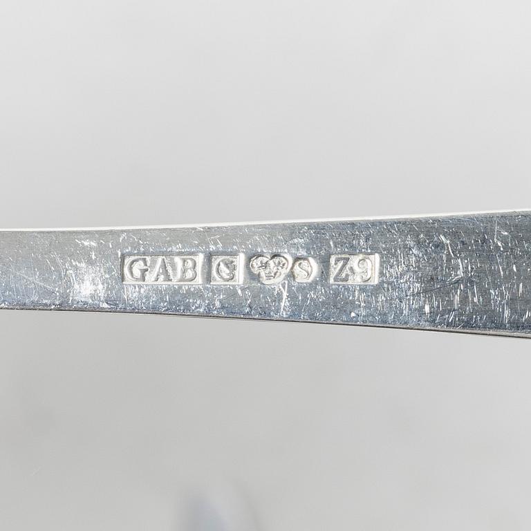 Jacob Ängman, besticksuppsättning, 88 delar, silver, "Rosenholm", GAB, Eskilstuna & Stockholm, 1967-73.