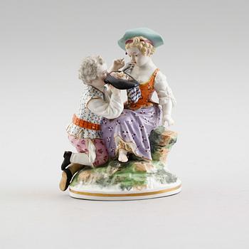 FIGURGRUPP, porslin, Berlin, 1900-talets första hälft.
