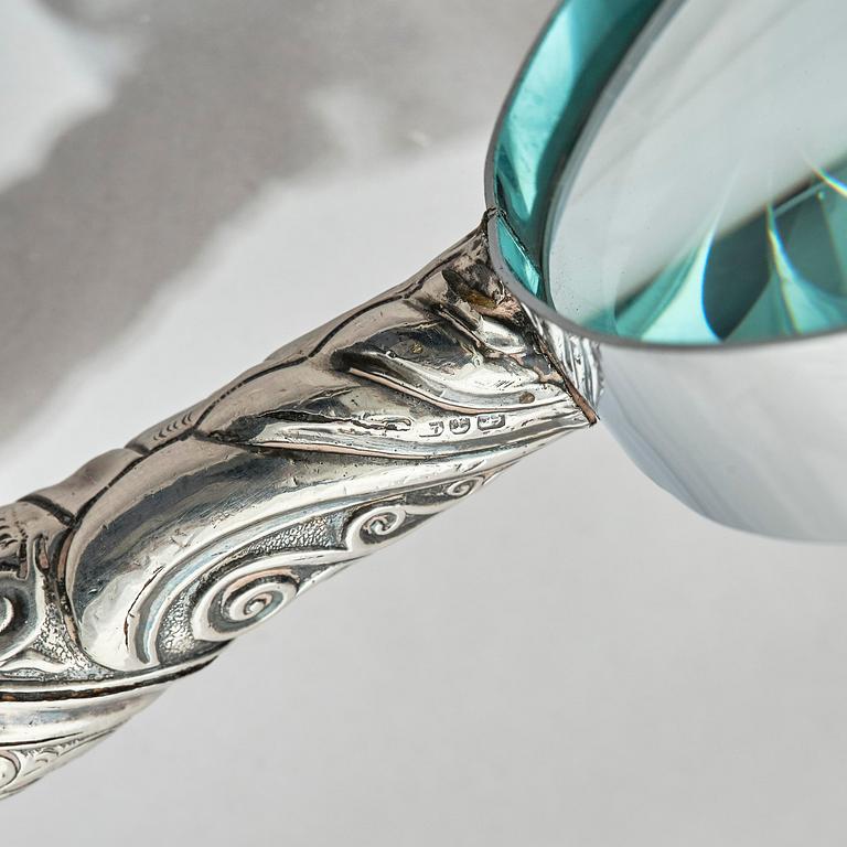 A silver magnifying glass, Birmingham, England 1897.