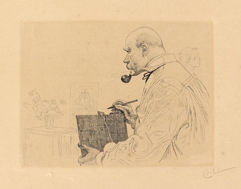 Carl Larsson, "Självporträtt".
