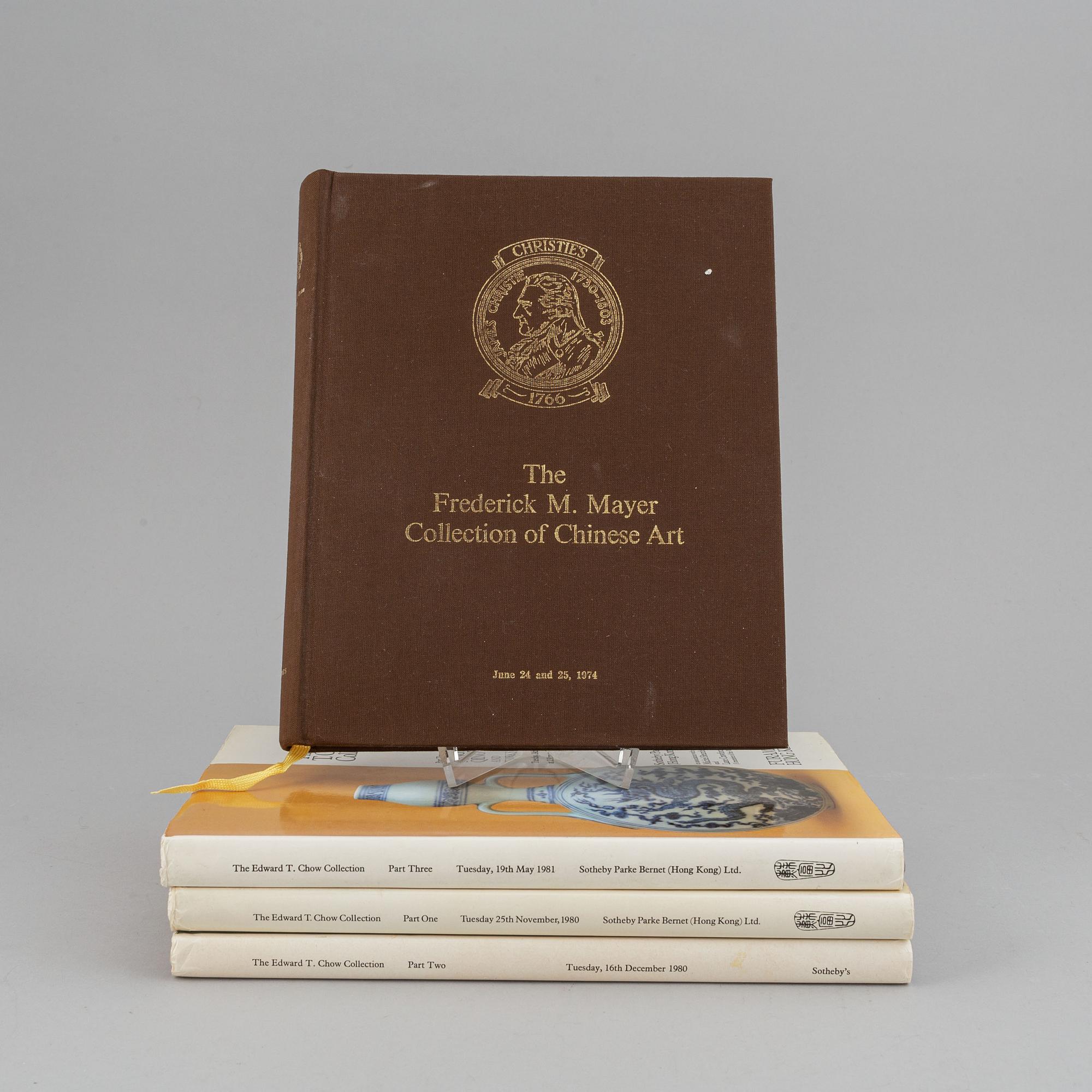 Three books, about Edward T Choe and Meyer collection.