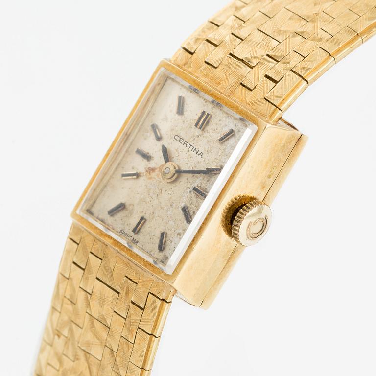 Certina, wristwatch, 18K gold, 14,5 mm.